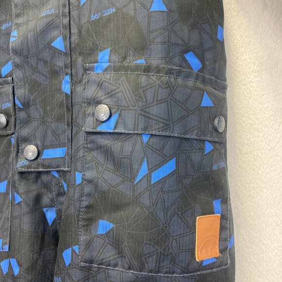 Minymo Fleece Lined Fur Trim Snowsuit Size 4 (4T) Black Blue Hooded One Piece - Picture 9 of 16